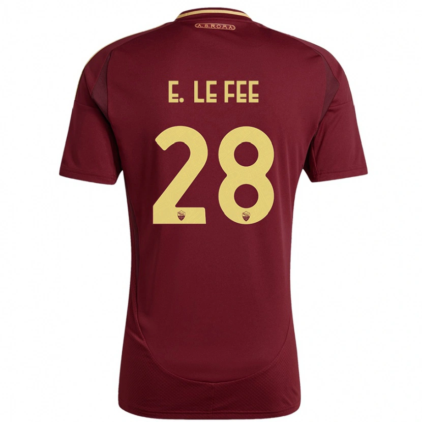 Danxen Kid Enzo Le Fée #28 Red Brown Gold Home Jersey 2024/25 T-Shirt