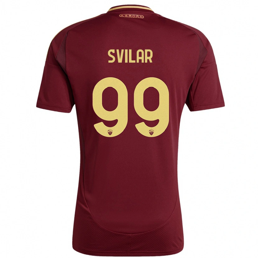 Danxen Kid Mile Svilar #99 Red Brown Gold Home Jersey 2024/25 T-Shirt