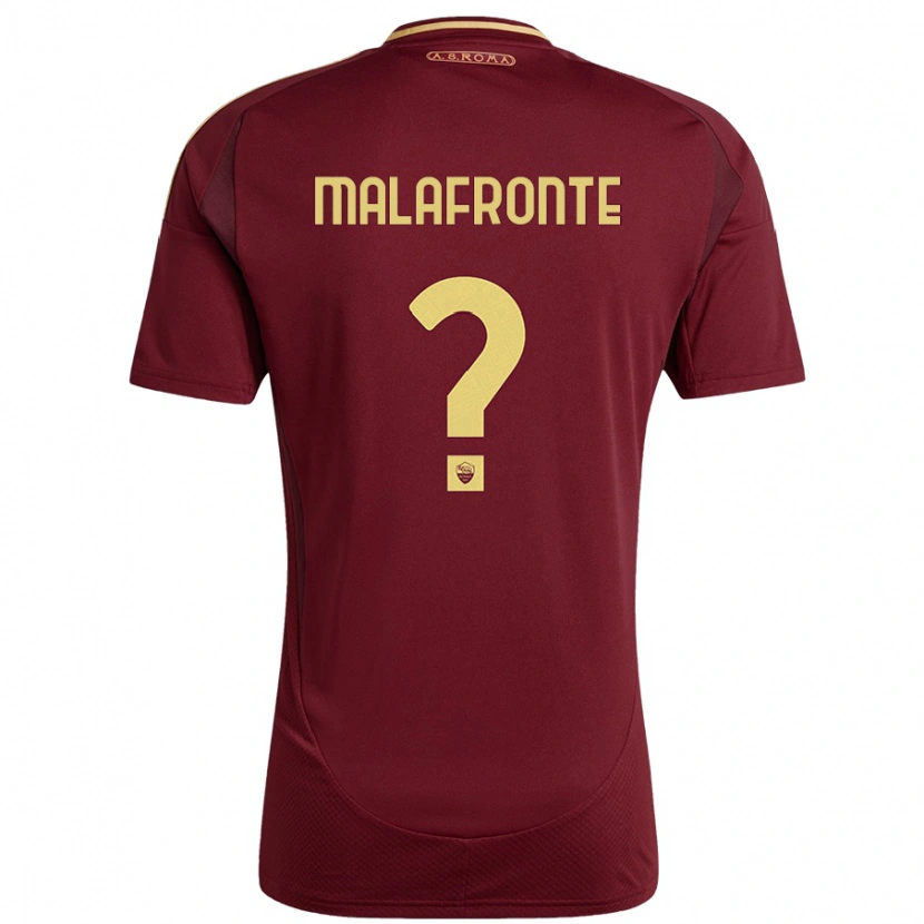 Danxen Kid Matteo Malafronte #0 Red Brown Gold Home Jersey 2024/25 T-Shirt