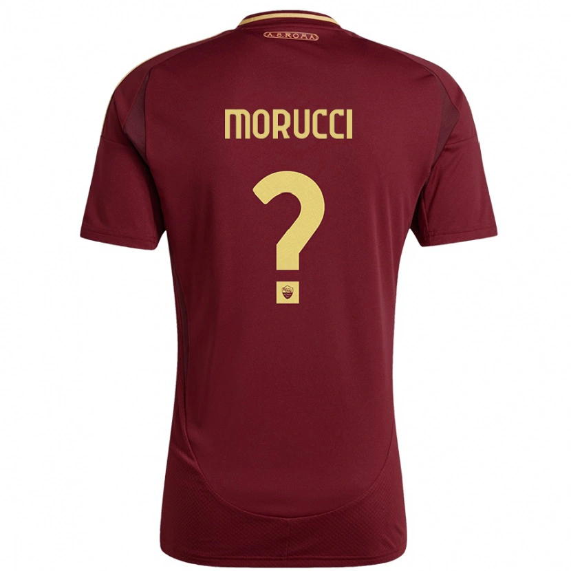 Danxen Kid Edoardo Morucci #0 Red Brown Gold Home Jersey 2024/25 T-Shirt