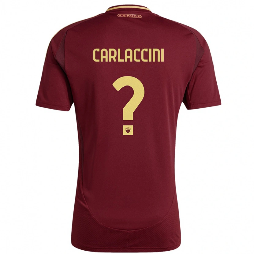 Danxen Kid Samuele Carlaccini #0 Red Brown Gold Home Jersey 2024/25 T-Shirt