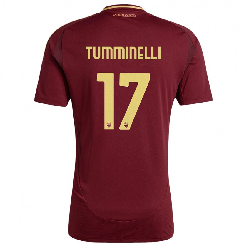 Danxen Kid Gianmarco Tumminelli #17 Red Brown Gold Home Jersey 2024/25 T-Shirt