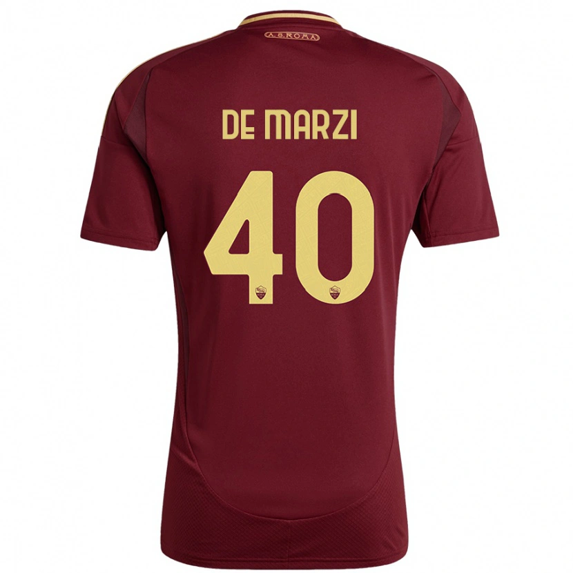 Danxen Kid Giorgio De Marzi #40 Red Brown Gold Home Jersey 2024/25 T-Shirt