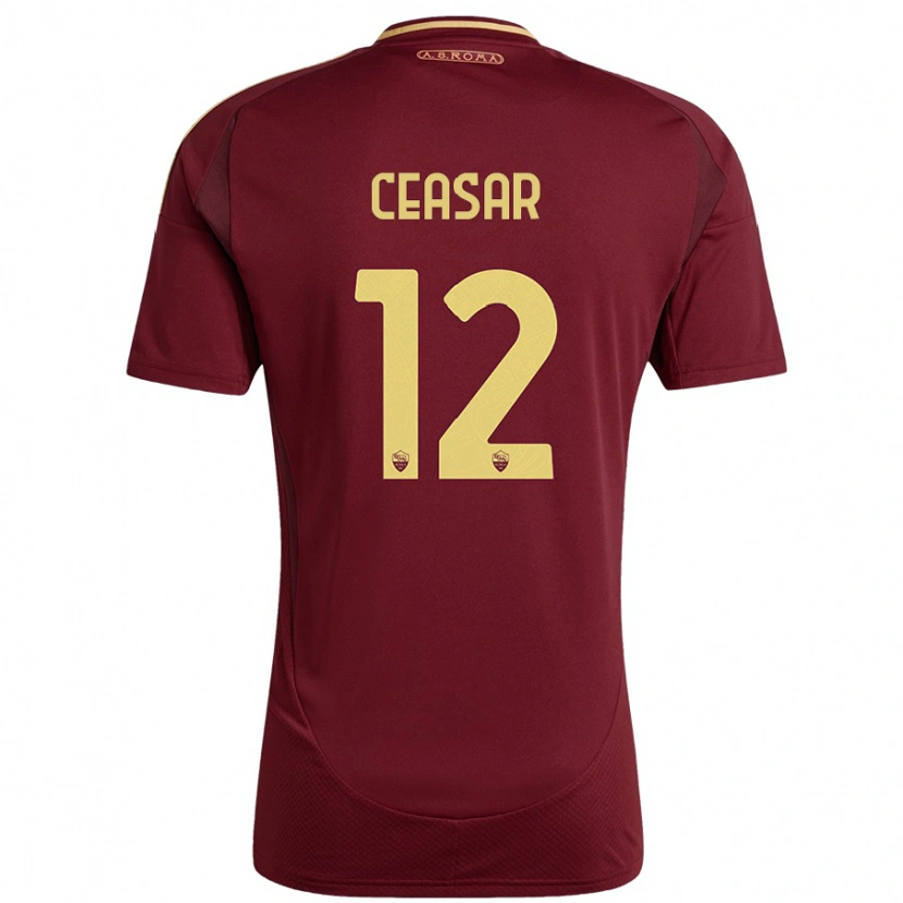 Danxen Kid Camelia Ceasar #12 Red Brown Gold Home Jersey 2024/25 T-Shirt