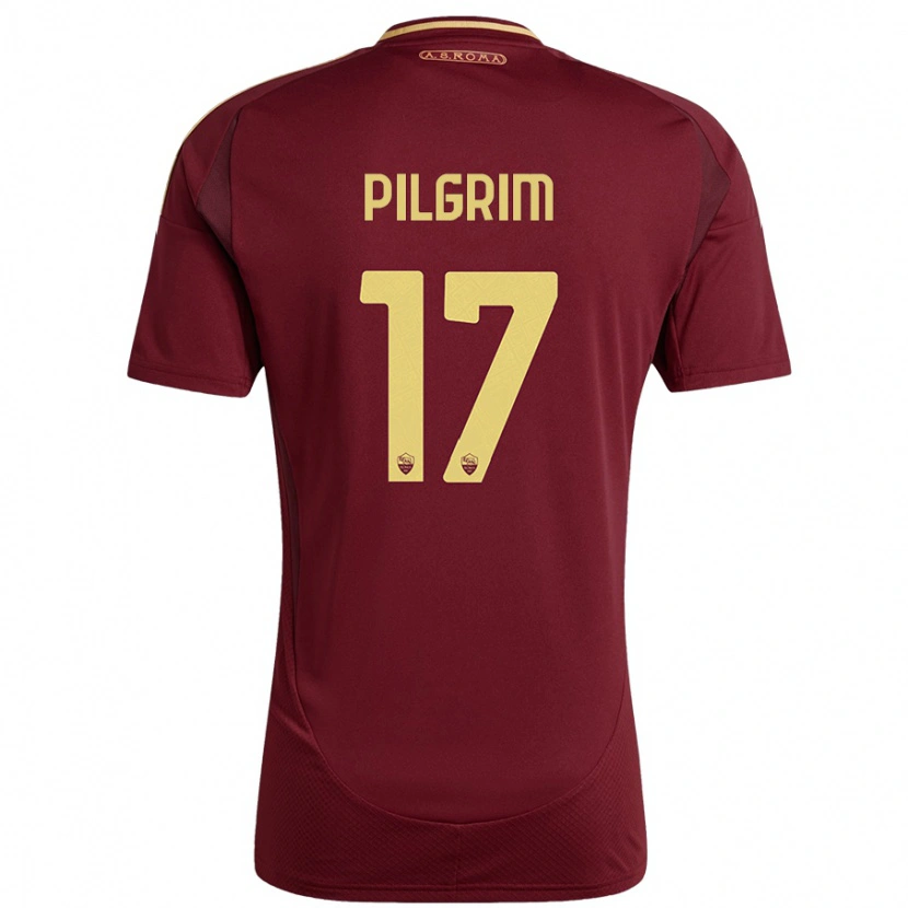 Danxen Kid Alayah Pilgrim #17 Red Brown Gold Home Jersey 2024/25 T-Shirt