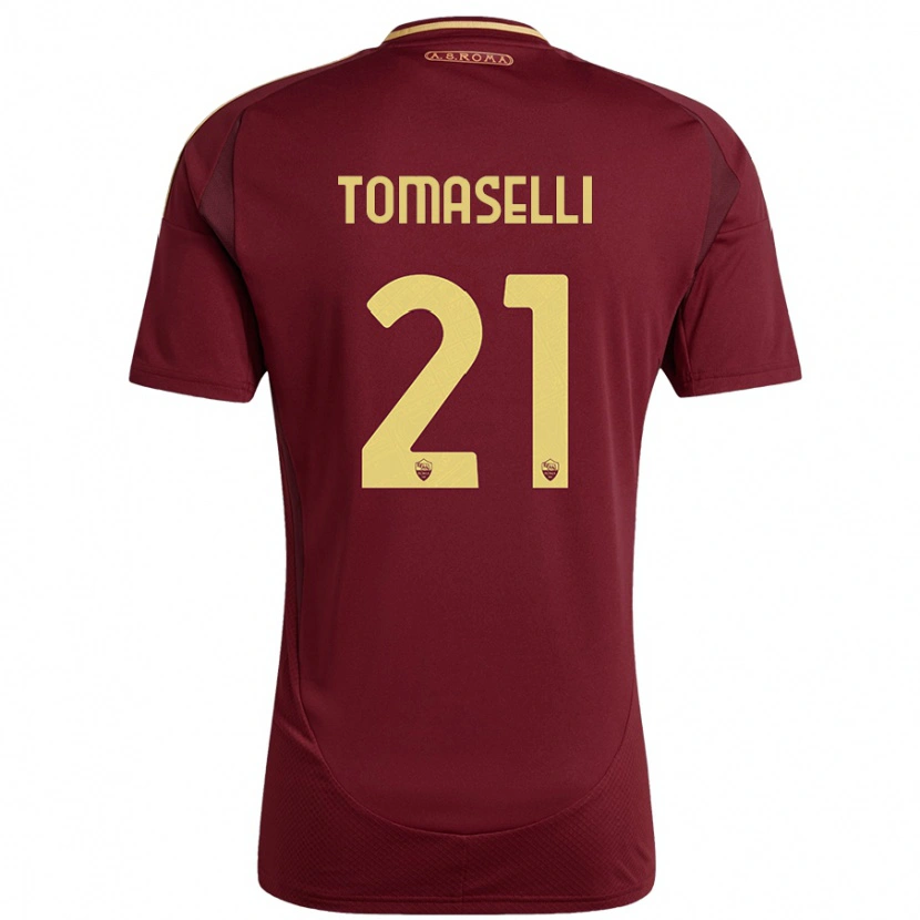 Danxen Kid Martina Tomaselli #21 Red Brown Gold Home Jersey 2024/25 T-Shirt