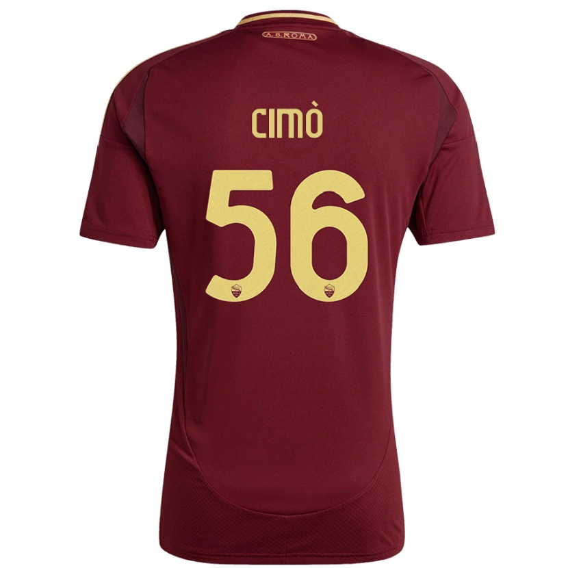 Danxen Kid Giada Cimò #56 Red Brown Gold Home Jersey 2024/25 T-Shirt