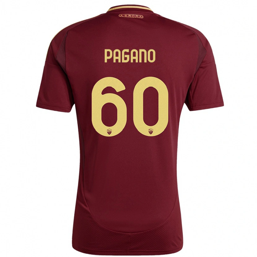 Danxen Kid Riccardo Pagano #60 Red Brown Gold Home Jersey 2024/25 T-Shirt