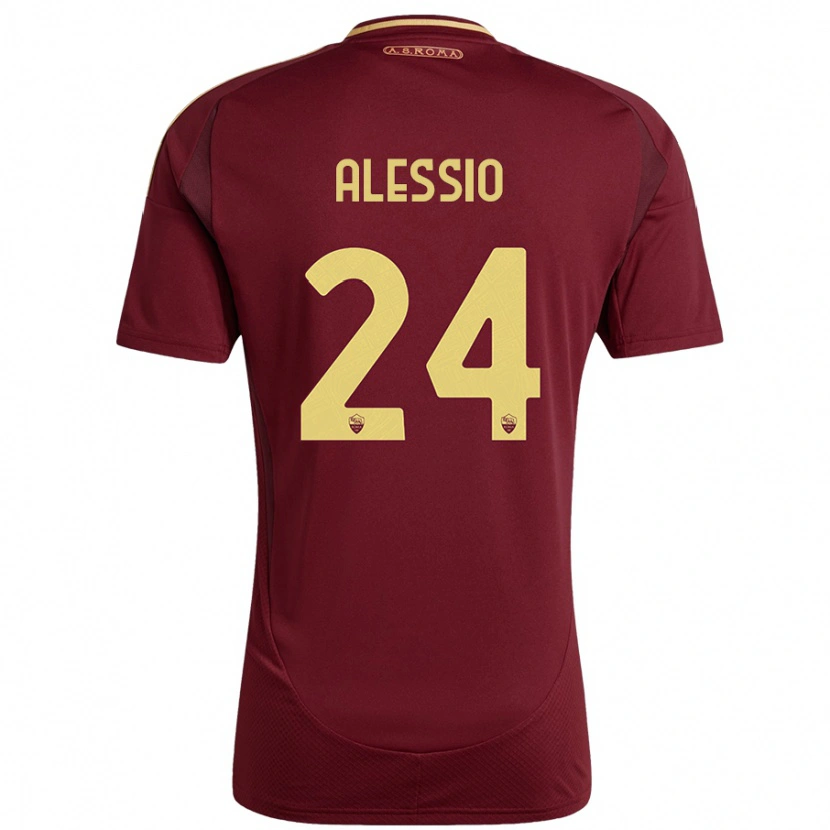 Danxen Kid Filippo Alessio #24 Red Brown Gold Home Jersey 2024/25 T-Shirt