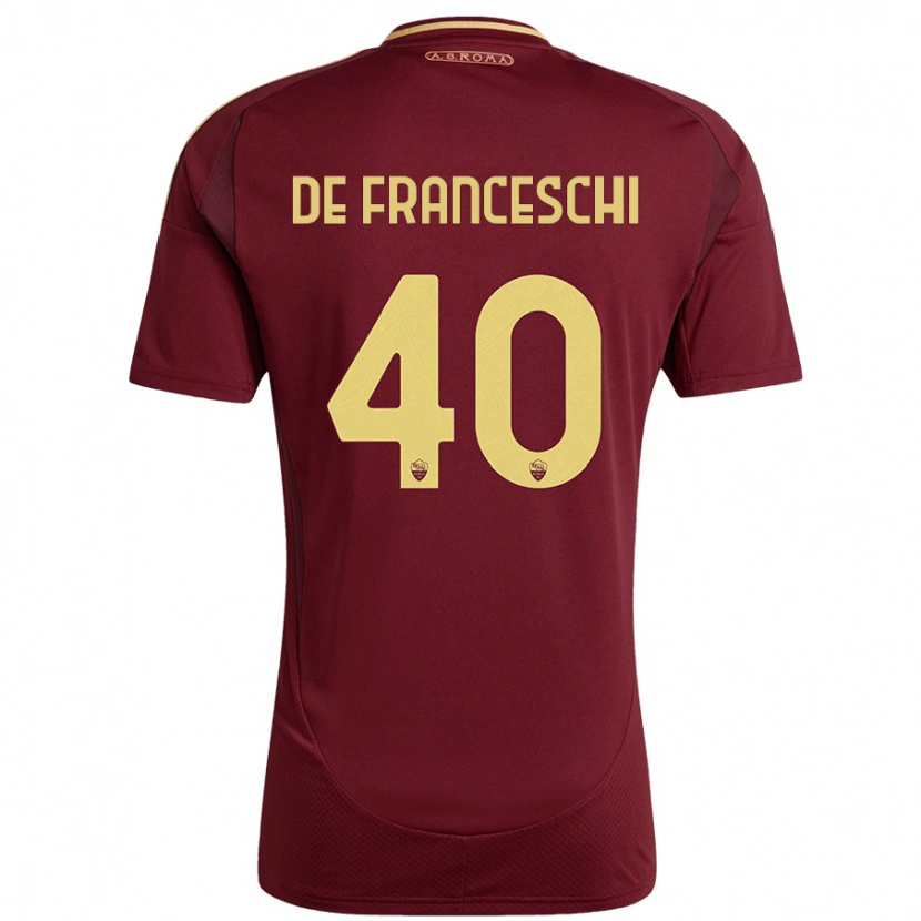 Danxen Kid Leonardo De Franceschi #40 Red Brown Gold Home Jersey 2024/25 T-Shirt