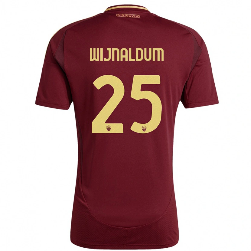 Danxen Kid Georginio Wijnaldum #25 Red Brown Gold Home Jersey 2024/25 T-Shirt