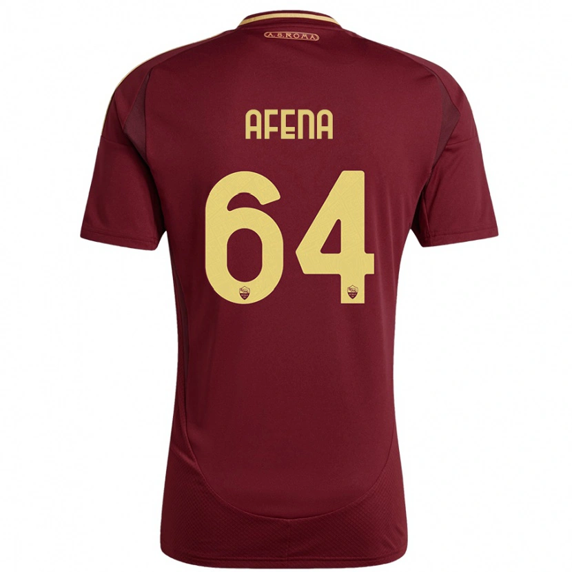 Danxen Kid Felix Afena-Gyan #64 Red Brown Gold Home Jersey 2024/25 T-Shirt