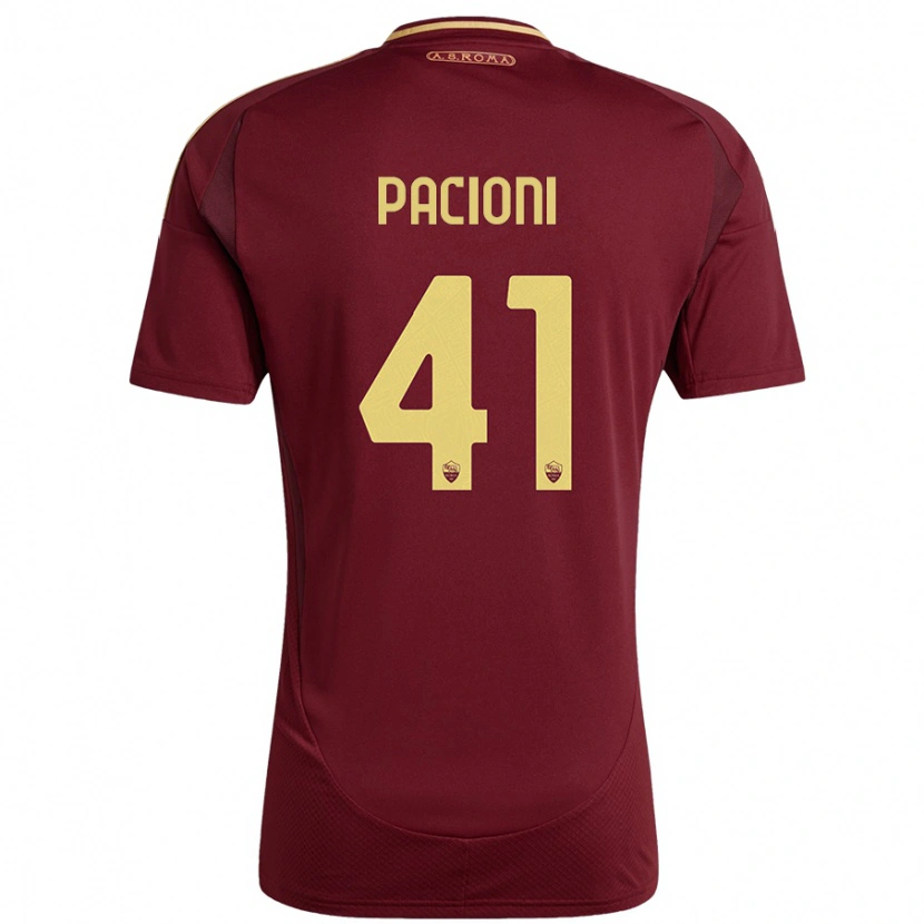 Danxen Kid Eleonora Pacioni #41 Red Brown Gold Home Jersey 2024/25 T-Shirt