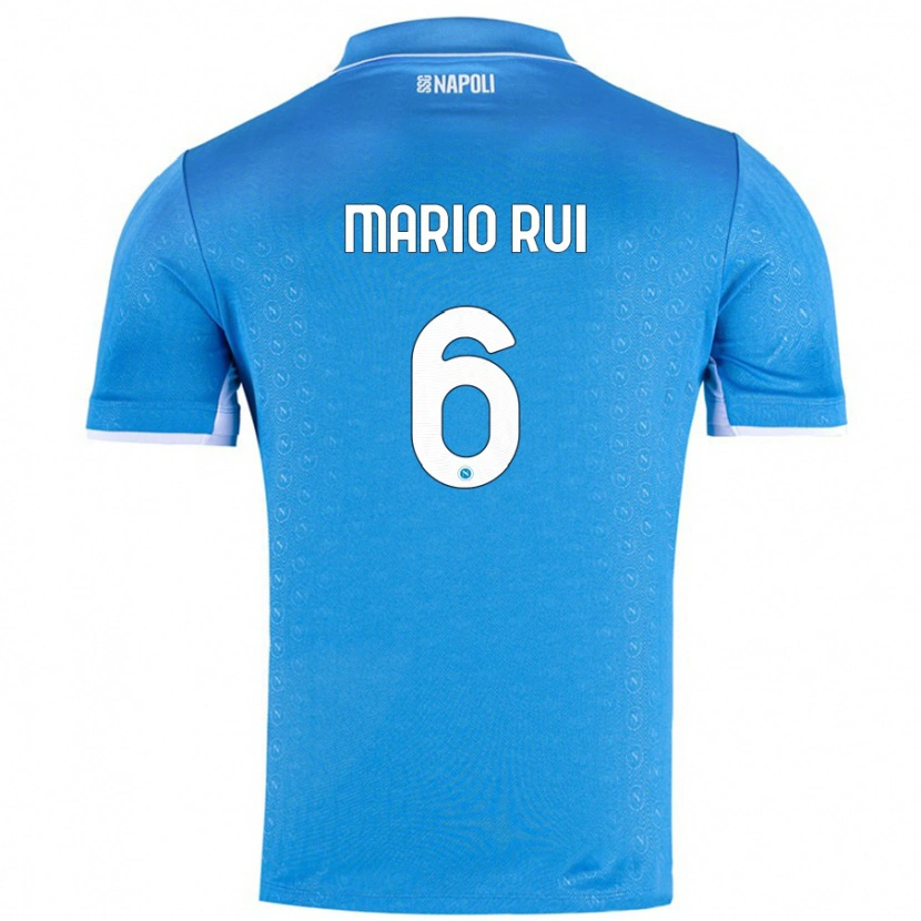 Danxen Kid Mário Rui #6 Sky Blue Home Jersey 2024/25 T-Shirt