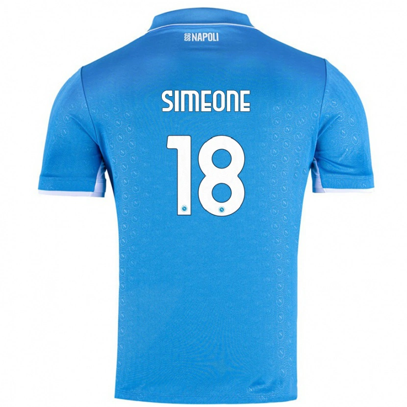 Danxen Kid Giovanni Simeone #18 Sky Blue Home Jersey 2024/25 T-Shirt