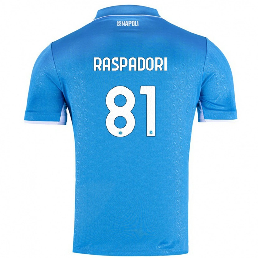 Danxen Kid Giacomo Raspadori #81 Sky Blue Home Jersey 2024/25 T-Shirt