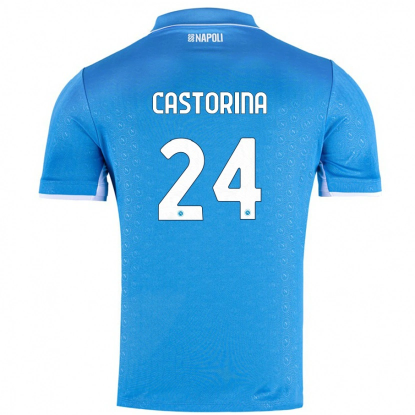 Danxen Kid Alessandro Castorina #24 Sky Blue Home Jersey 2024/25 T-Shirt