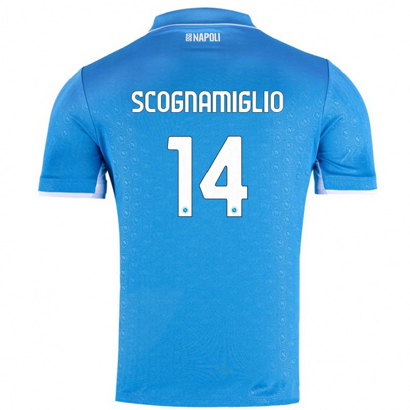 Danxen Kid Fabio Scognamiglio #14 Sky Blue Home Jersey 2024/25 T-Shirt