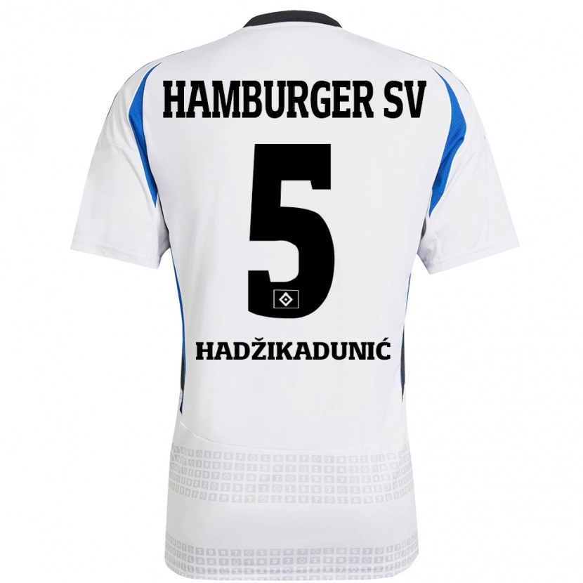 Danxen Kid Dennis Hadzikadunic #5 White Blue Home Jersey 2024/25 T-Shirt