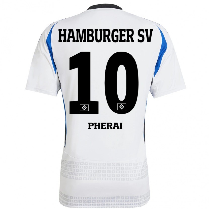 Danxen Kid Immanuel Pherai #10 White Blue Home Jersey 2024/25 T-Shirt