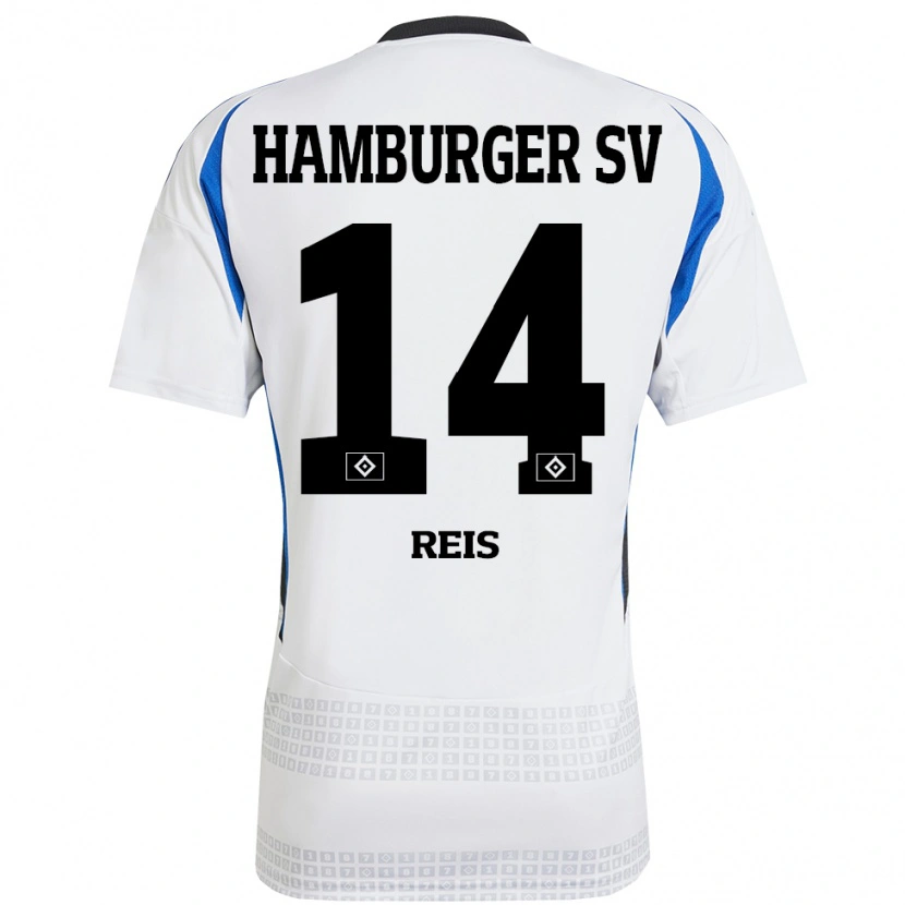 Danxen Kid Ludovit Reis #14 White Blue Home Jersey 2024/25 T-Shirt