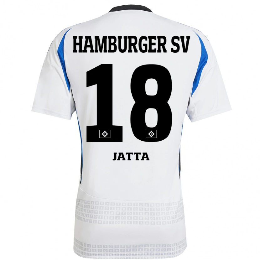 Danxen Kid Bakery Jatta #18 White Blue Home Jersey 2024/25 T-Shirt