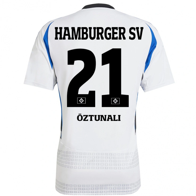 Danxen Kid Levin Öztunali #21 White Blue Home Jersey 2024/25 T-Shirt