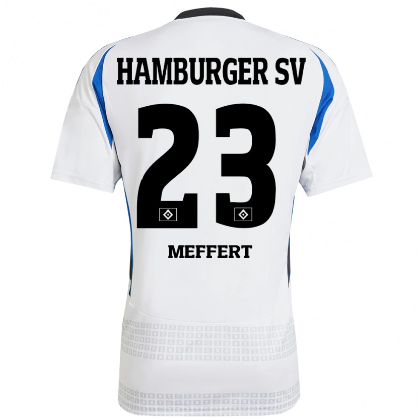 Danxen Kid Jonas Meffert #23 White Blue Home Jersey 2024/25 T-Shirt