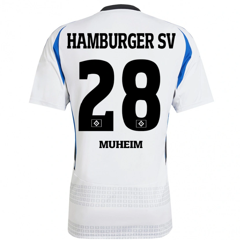 Danxen Kid Miro Muheim #28 White Blue Home Jersey 2024/25 T-Shirt