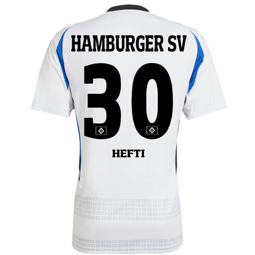 Danxen Kid Silvan Hefti #30 White Blue Home Jersey 2024/25 T-Shirt