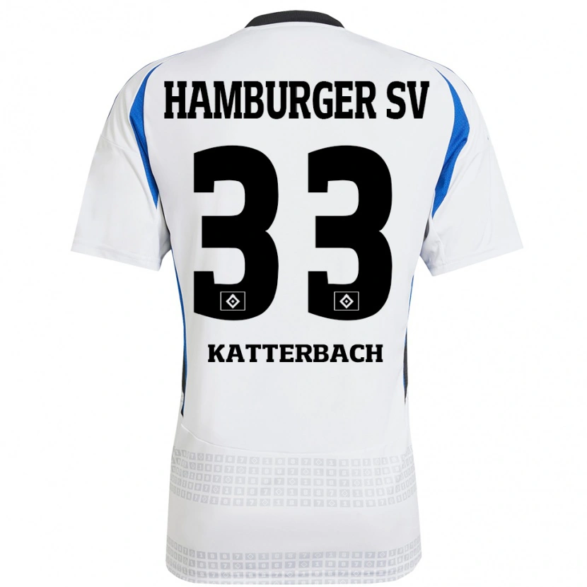 Danxen Kid Noah Katterbach #33 White Blue Home Jersey 2024/25 T-Shirt