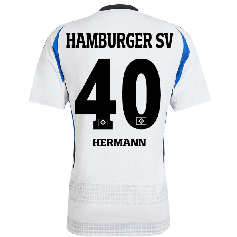 Danxen Kid Hannes Hermann #40 White Blue Home Jersey 2024/25 T-Shirt