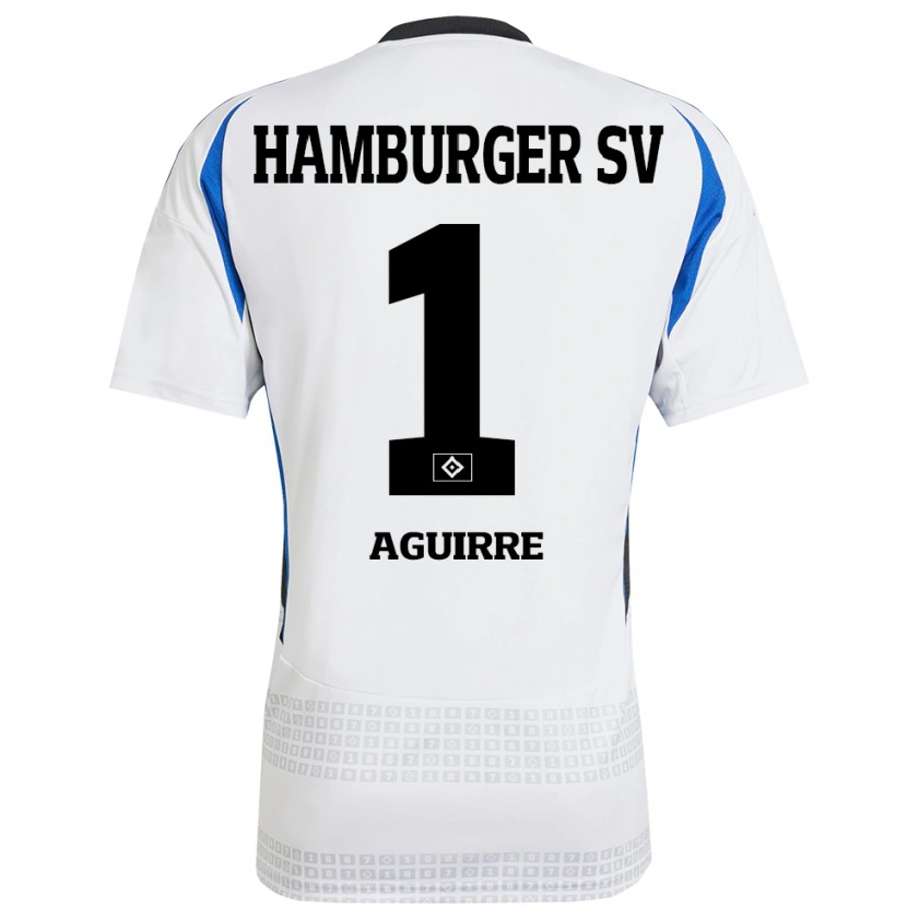 Danxen Kid José Aguirre #1 White Blue Home Jersey 2024/25 T-Shirt