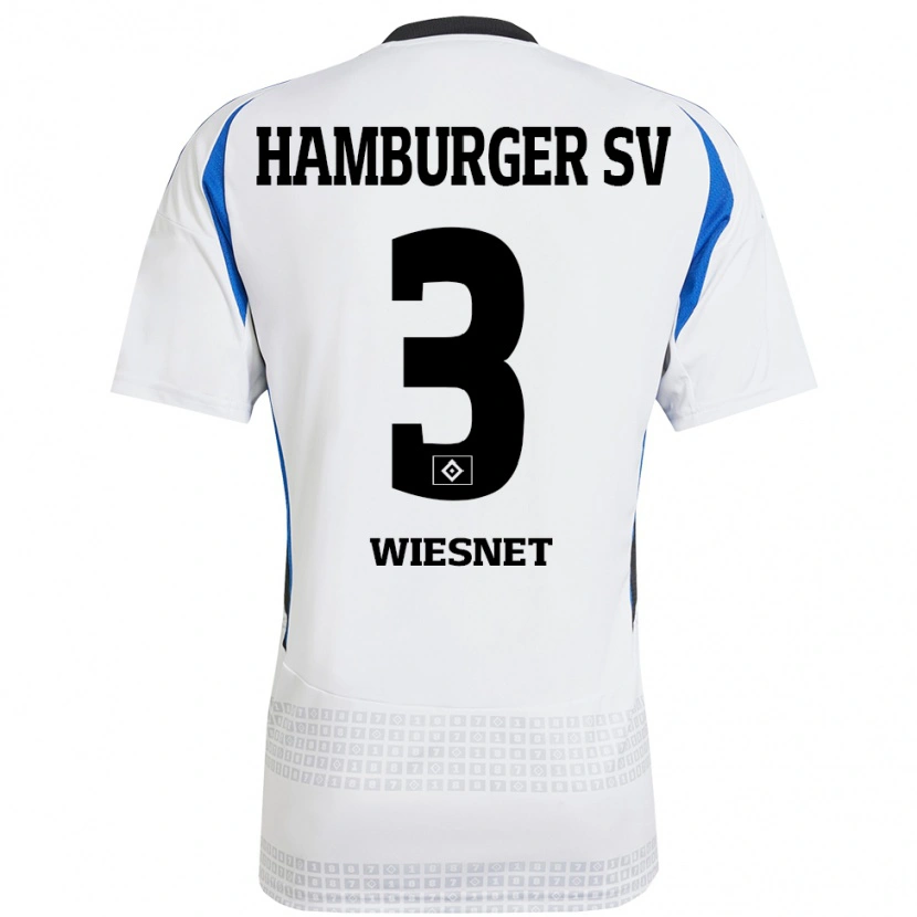 Danxen Kid Melvin Wiesnet #3 White Blue Home Jersey 2024/25 T-Shirt