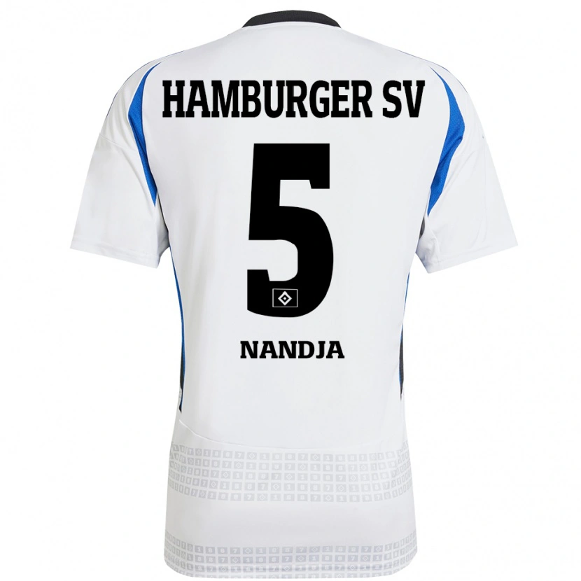 Danxen Kid Shafiq Nandja #5 White Blue Home Jersey 2024/25 T-Shirt