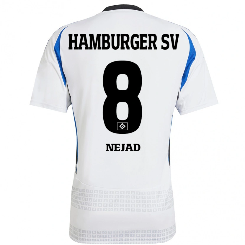 Danxen Kid Milad Nejad #8 White Blue Home Jersey 2024/25 T-Shirt