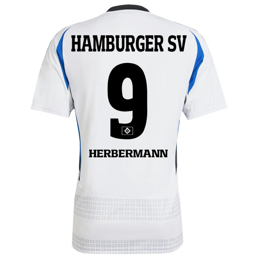 Danxen Kid Kevin Herbermann #9 White Blue Home Jersey 2024/25 T-Shirt