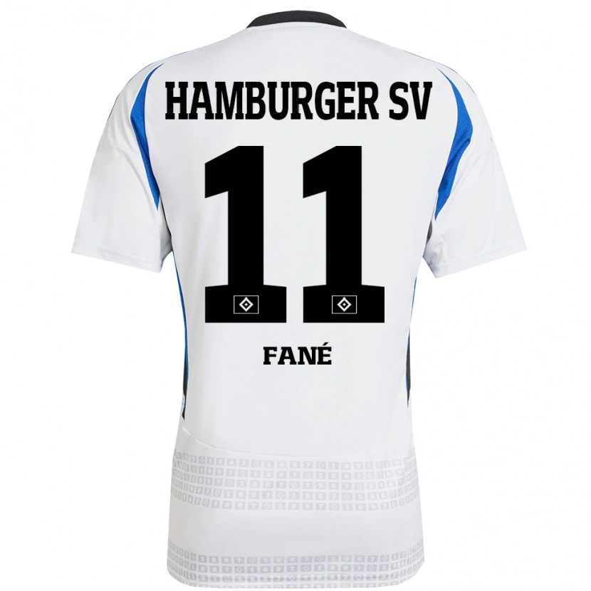 Danxen Kid Sidi Fané #11 White Blue Home Jersey 2024/25 T-Shirt