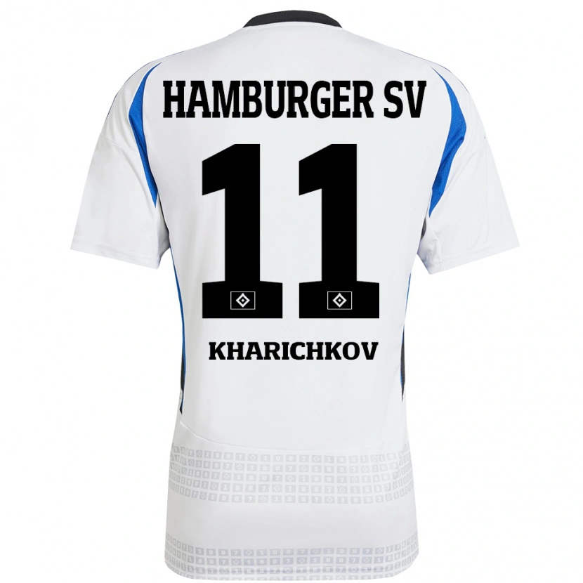 Danxen Kid Valentyn Kharichkov #11 White Blue Home Jersey 2024/25 T-Shirt