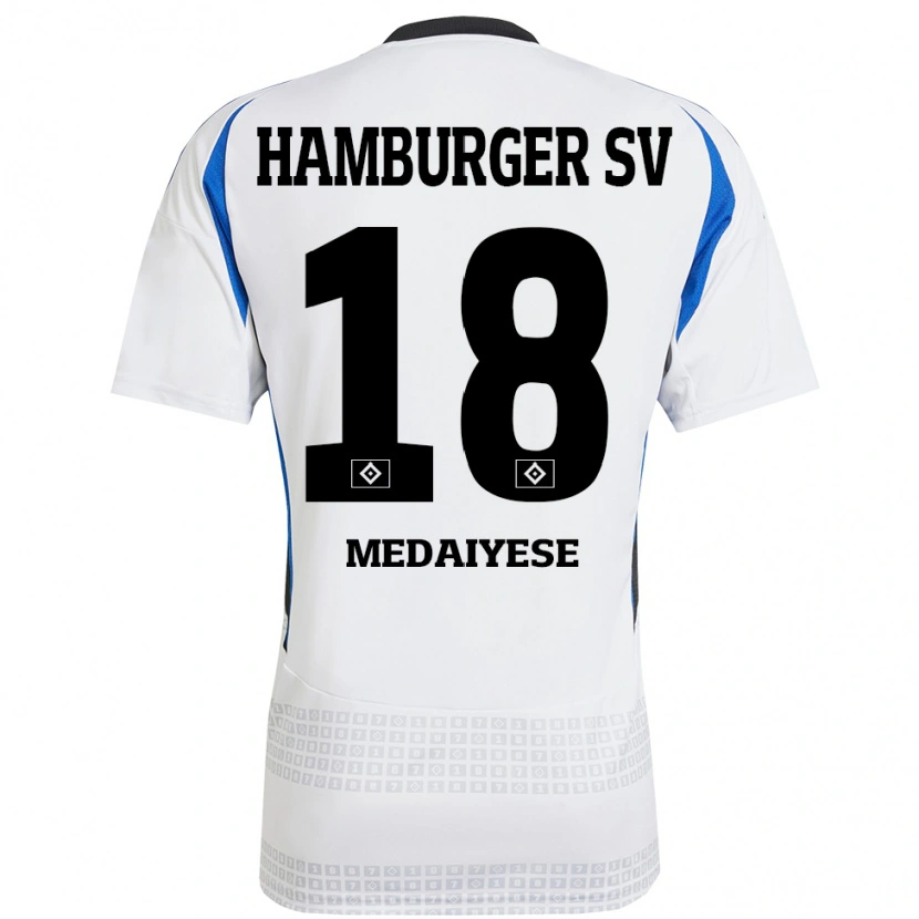 Danxen Kid Olamide Medaiyese #18 White Blue Home Jersey 2024/25 T-Shirt