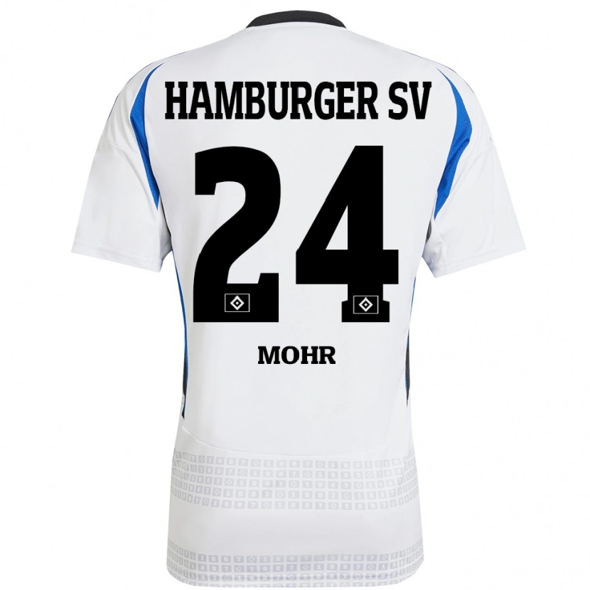 Danxen Kid Jannik Mohr #24 White Blue Home Jersey 2024/25 T-Shirt