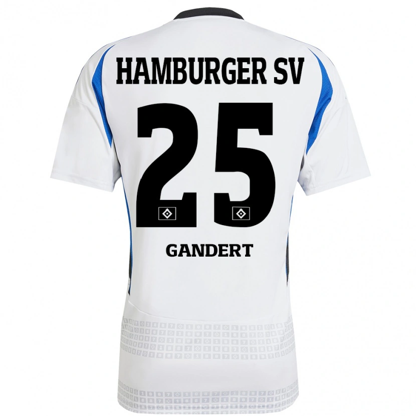 Danxen Kid Jeremy Gandert #25 White Blue Home Jersey 2024/25 T-Shirt