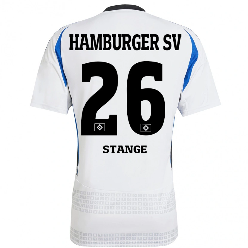 Danxen Kid Otto Stange #26 White Blue Home Jersey 2024/25 T-Shirt