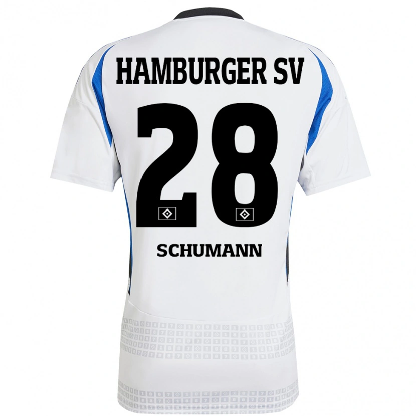 Danxen Kid Henri Schümann #28 White Blue Home Jersey 2024/25 T-Shirt