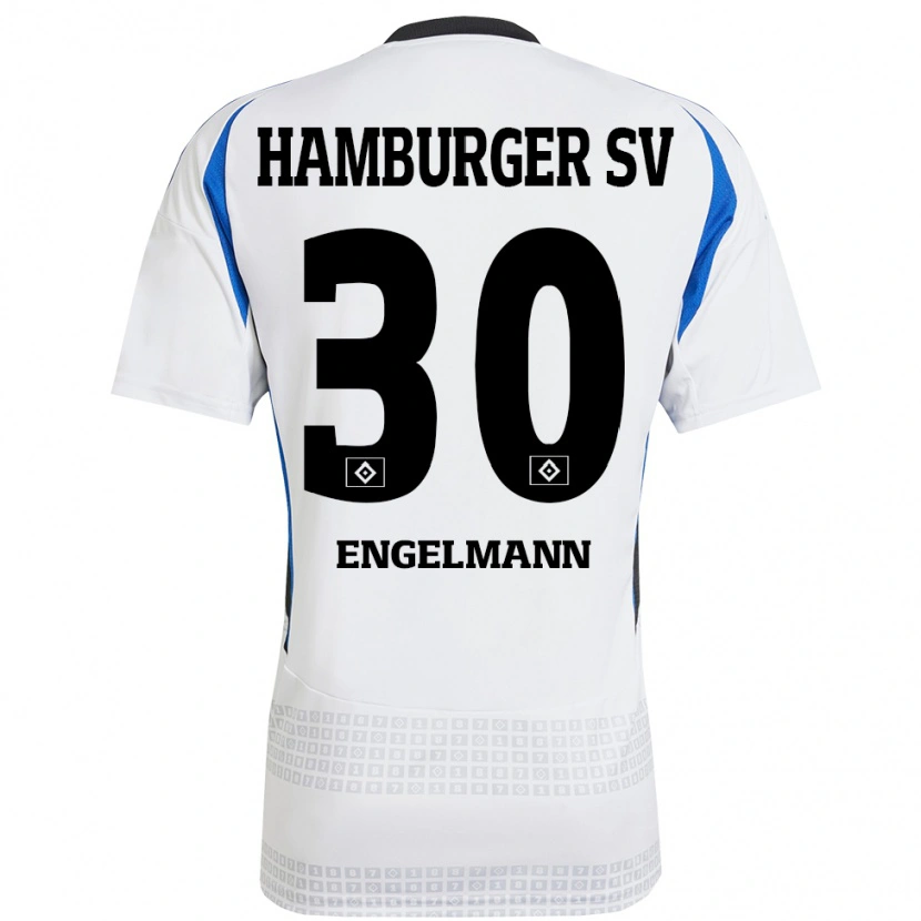 Danxen Kid Timon Engelmann #30 White Blue Home Jersey 2024/25 T-Shirt