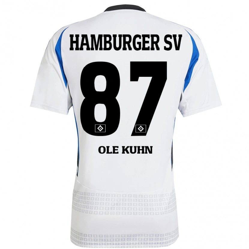 Danxen Kid Niklas Ole Kühn #87 White Blue Home Jersey 2024/25 T-Shirt