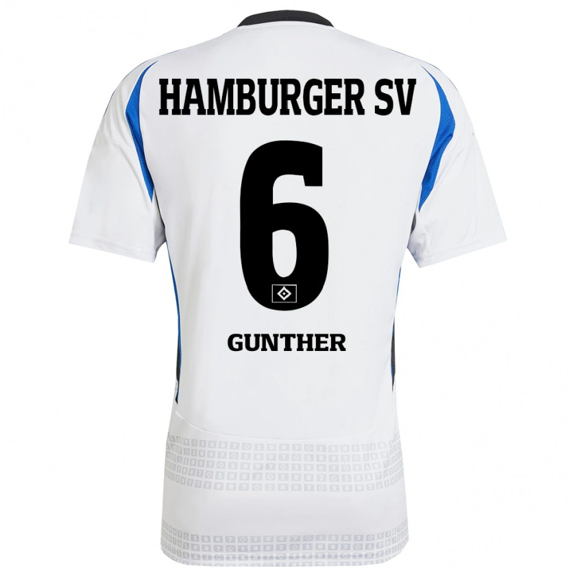 Danxen Kid Hannah Günther #6 White Blue Home Jersey 2024/25 T-Shirt