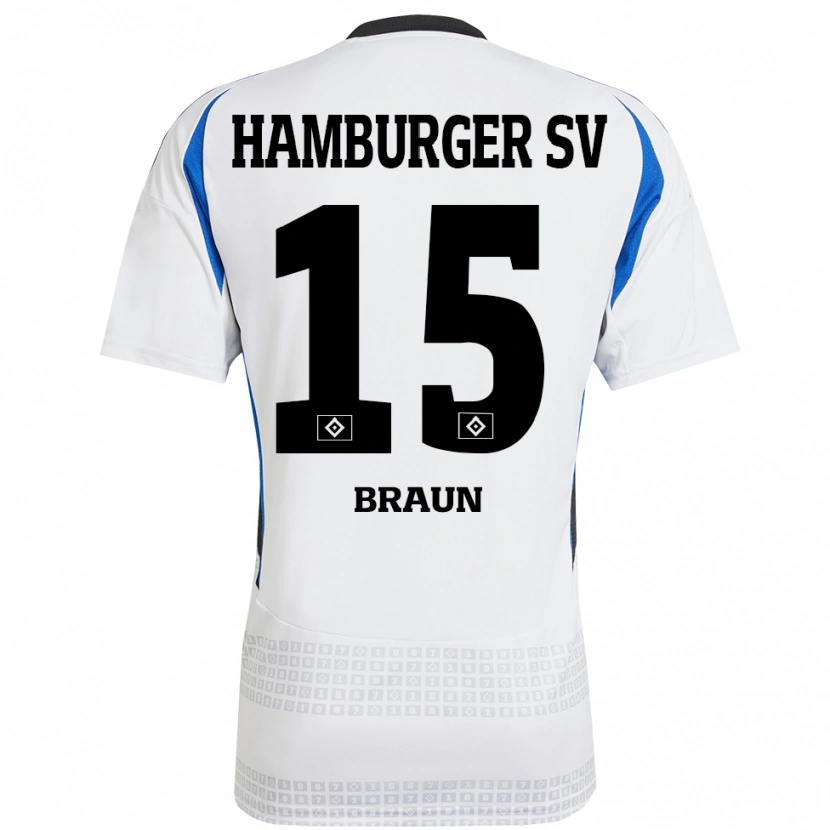 Danxen Kid Jana Braun #15 White Blue Home Jersey 2024/25 T-Shirt