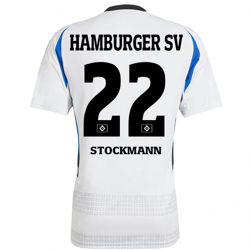 Danxen Kid Sarah Stöckmann #22 White Blue Home Jersey 2024/25 T-Shirt