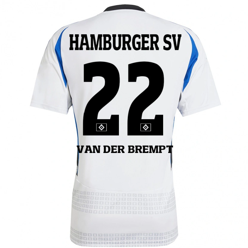 Danxen Kid Ignace Van Der Brempt #22 White Blue Home Jersey 2024/25 T-Shirt